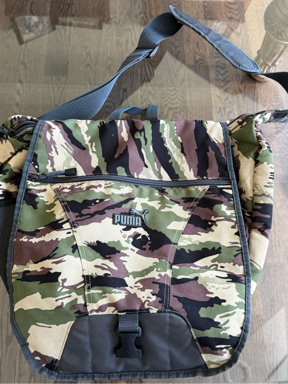 Puma Camouflage Messenger Bag - Green, Brown, Black